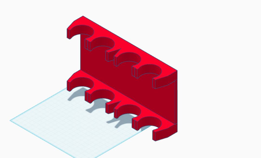Boomwhacker mount 3D model in Tinkercad